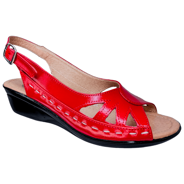 Sandalias de Mujer en Piel Vacuno Casual con Hebilla