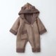 thumbnail image 1 of Mono de moda para exteriores con capucha para niños, grueso, cálido y forrado con forro polar para niños y niñas., 1 of 9