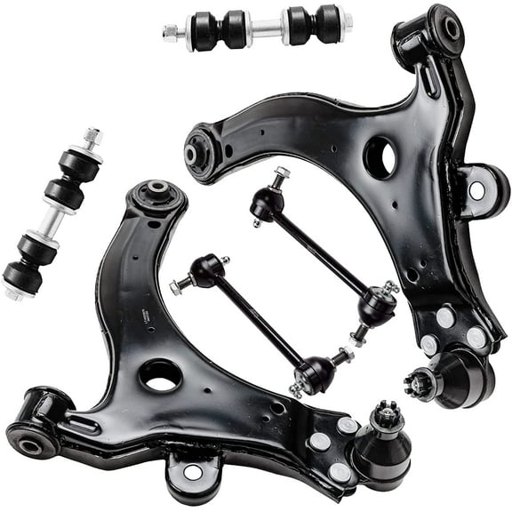 Detroit Axle - 6pc Front End Control Arms Kit for Chevy Impala Monte Carlo Buick LaCrosse Allure Pontiac Grand Prix 2 Lower Control Arms w/Ball Joints 4 Front Rear Sway Bar Links Replacement