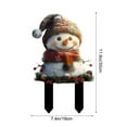 thumbnail image 2 of Uxgjfwu Christmas Snowman Planter, Acrylic Garden Stake for Home and Yard Decor, Ground Stake for Holiday Display, 2 of 6