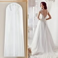 thumbnail image 6 of Garment Bag Wedding Dress Cover Protective Cover for Bridal Gowns Evening Dresses Suits Coats Breathable  (183 x 60cm, White), 6 of 6