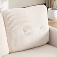 thumbnail image 6 of S-HOME Modern Plush Corduroy Upholstered Loveseat with Dual Side Pockets and Metal Legs, Sofa for Apartment, Beige, 6 of 17
