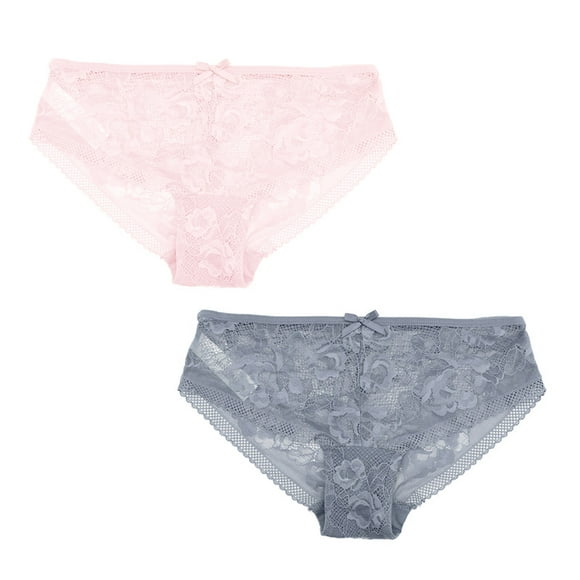 Bikini Carnival para Mujer con Encaje Rosa y Gris 2 Piezas Talla CH