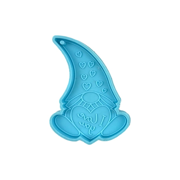Wosthever Molde de silicona para colgar llavero, moldes de fundición, llavero de enanos, impermeable, reutilizable, molde de epoxi, herramienta Artesanía D