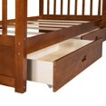 thumbnail image 6 of Harper & Bright Designs Twin Over Twin Bunk Bed with Two Storage Drawers, Solid Wood Twin Size Loft Bed with Guardrail and Removable Ladder, Can be Converted Into 2 Separate Beds, 6 of 8