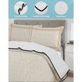 thumbnail image 3 of Quilts Queen Size Bedding Set, Tan Stripes Reversible Summer Quilt 3 Pieces, Modern Minimalist Lines Grid Beige Lightweight Bedspreads Coverlets with 2 Pillow Shams for All Seasons, 3 of 5