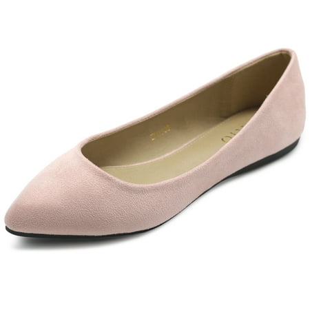 

Ollio Women s Ballet Comfort Light Faux Suede Multi Color Shoes Flats ZM1038