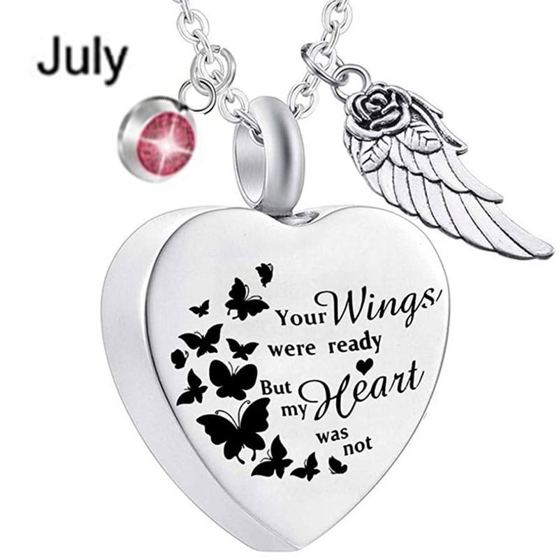 Balupro Your Wings were Ready But My Heart was Not Memorial Necklace