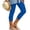 Blue, variant on Yoga Leggings for Women Skinny Fitness Dance Capris High Waist Cropped Trousers Gym Workout Clothes Brown M