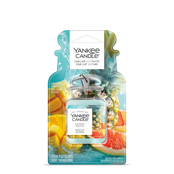 Yankee Candle Car Jar Ultimate Air Freshener, Bahama Breeze - Neutralizes Odours Up To 30 Days