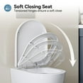 thumbnail image 3 of HOROW Wall Hung Toilet,with Soft Closing Seat,Round Floating Bowl, Rear Outlet Space Saving,White, 3 of 14