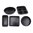 thumbnail image 1 of Bakeware Kit Space Saving Baking Set Bakeware Set Professional Carbon Steel Baking Pans Set With Cake  Baking Pans Pizza Tray For Home KitchenBlack, 1 of 8