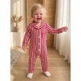 thumbnail image 5 of Cenuakty Baby Jumpsuit Long Sleeve Stripes Print Button Up Romper Footless Pajamas, 5 of 9