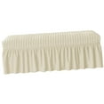 thumbnail image 4 of Funda para banco de comedor, elásticas extraíbles para sillas, protector de funda de asiento elástico, funda de cojín para banco para , beige Sunnimix funda larga para banco, 4 of 7