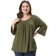 thumbnail image 2 of Blusa con mangas Raglán kimono Agnes Orinda Verde 4XL, 2 of 6