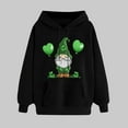 thumbnail image 2 of VBTAPA Happy St Patricks Day 2025 Women Lucky Irish Shamrock Graphic Hoodies Funny Leprechaun Hat Hoody Tops Holiday Party Sweatshirts Black XL, 2 of 6