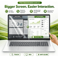 thumbnail image 3 of HP 17.3" HD+ Touchscreen Laptop, AMD Ryzen 5 7530U (Beats i7-1165G7), 12GB RAM, 256GB SSD, Backlit KB, WIFi 6,Bluetooth, Webcam, HDMI, Windows 11 Home, Silver, 3 of 6