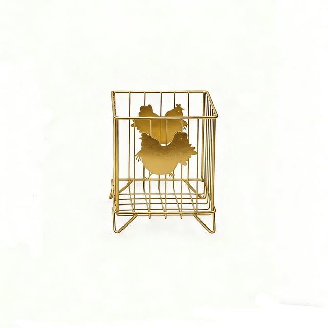 Leodye 1PCS Kitchen Egg Storage Rack Metal Wire Fruit Snack Display Basket Countertop Organizer Rack -6.29x5.31x5.31in