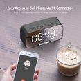 thumbnail image 3 of Leyfeng Digital Mirror Surface Alarm Clock with BT Speaker & FM Radio Dual Alarms, 3 of 8