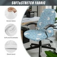 thumbnail image 6 of ZIATUBLES Desk Chair Cover Dustproof Soft Fit Universal Rotating Chair Slipcovers Removable Furniture Protector Cover with Snap Button, S, Cartoon Rabbit Butterfly Bow Flower Light Blue, 6 of 7