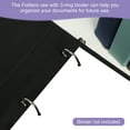 thumbnail image 5 of Uxcell Binder Dividers with Pockets, 12 Pack Heavy Duty Plastic Pocket Folders Letter Size 3 Hole Punch 2 Pocket Folders with Business Card Slot for 3 Ring Binder Office Home, Black, 5 of 6