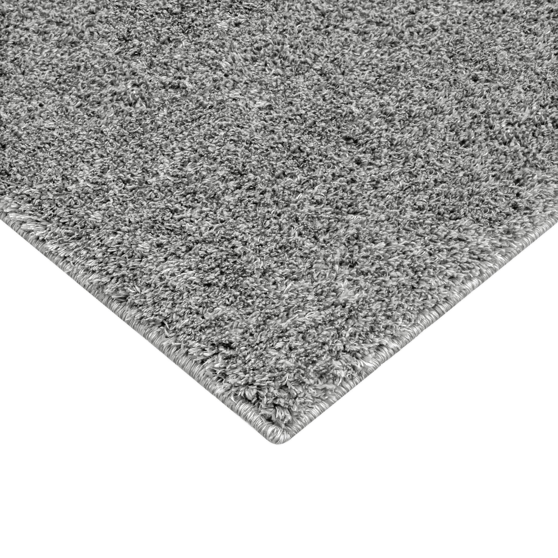 Mainstays 47"x65" Gray Microfiber Plush Shag Area Rug – Soft, Durable Indoor Rug for Living Room, Bedroom, or Dining Room