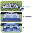 thumbnail image 6 of 12 Person Camping Tents, 2 Room Weather Resistant Family Cabin Tent, 6 Large Mesh Windows with Carry Bag, 6 of 9