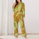 thumbnail image 2 of Balery Corn Conjunto de Pijama con Estampado para Mujer, Conjunto de Dos Piezas con Manga Larga, Ropa de Dormir Suave con Bolsillos, Pijamas Cómodos-X-Large, 2 of 7