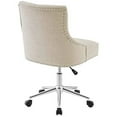thumbnail image 3 of Modway Fabric Swivel Office Chair, Tufted Button Upholstered with Nailhead Trim, Beige, 3 of 5