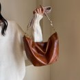 thumbnail image 4 of Bolso Hombro Vintage para Mujer Con Correa Ancha Bolso Diario para Mujer (marrón), 4 of 9