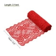 thumbnail image 2 of Cinta de encaje de patrón floral de poliéster de 5.9 pulgadas de ancho para hacer costura roja de 3 yardas, 2 of 7