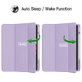 thumbnail image 5 of JETech Case for iPad Pro 12.9-Inch (5th Generation, 2021 Model) with Pencil Holder, Support 2nd Pencil Charging, Slim Tablet Cover with Soft TPU Back, Auto Wake/Sleep (Light Purple), 5 of 8