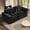 Black, variant on Aukfa 4-Piece L-Shaped Modular Sectional Sofa with Ottoman for Living Room, Ice Flower Chenille, Green