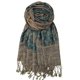 thumbnail image 1 of Reversible Paisley Pashmina Rave Scarf, Shawls and Wraps for Evening Dresses, Exotic Indian Scarves for All Season Dark Seagreen Ref: 6791, 1 of 5