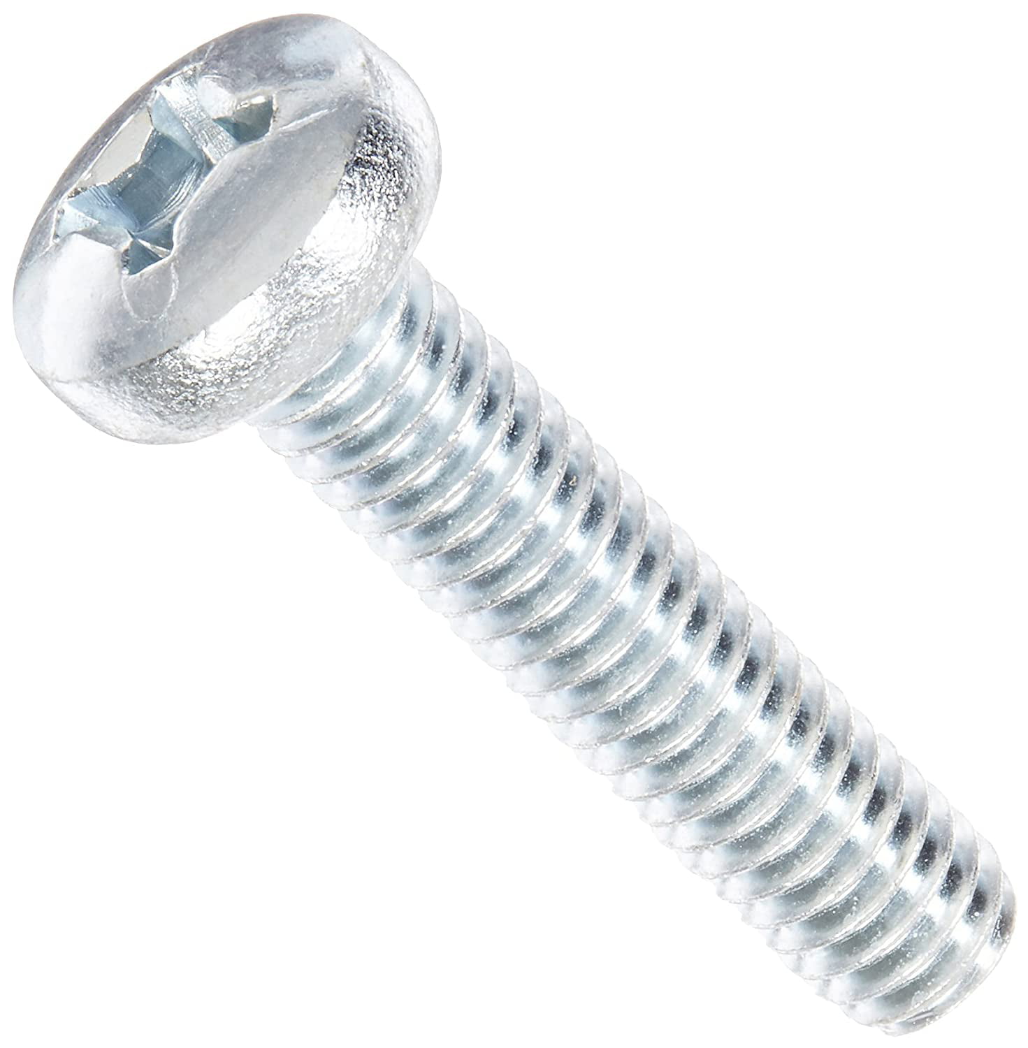 #10-24 Thread Size Meets ASME B18.6.3 Zinc Plated #2 Phillips Drive Steel Pan Head Machine Screw 5 Length Pack of 10 Fully Threaded Imported 