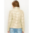 thumbnail image 5 of Made by Johnny Women's Lightweight Padded Quilted Water-Resistant Jacket with Attached Zip-In Hoodie M CREAM, 5 of 6