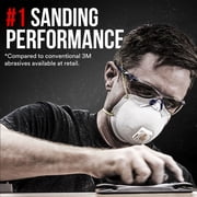 3M Pro Grade Precision Sandpaper, 80 Grit, No-Slip Grip Backing, 3 2/3 in. x 9 in., 6 Sheets