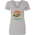 thumbnail image 3 of Inktastic Cycling Vintage Bicycle for Cyclist Women's V-Neck T-Shirt, 3 of 5