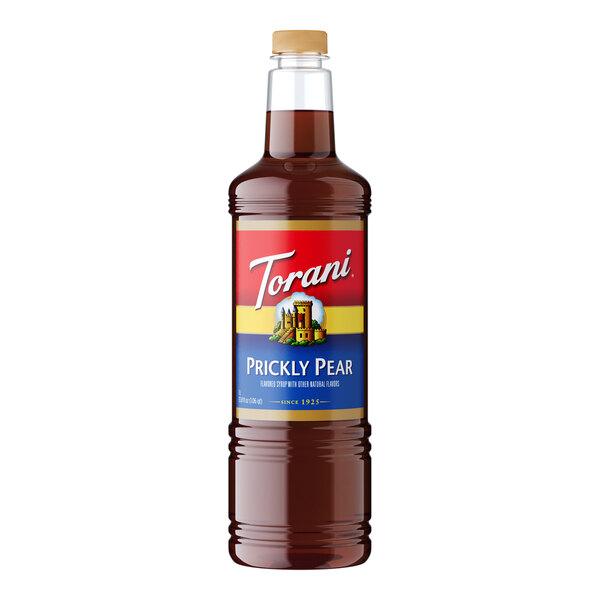 Torani Prickly Pear Flavouring Syrup, 1L (33.8 fl oz) Plastic Bottle with Absol Gold Pump