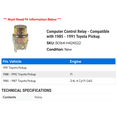 thumbnail image 2 of Relay - Compatible with 1984 - 1991 Toyota Pickup FI 1985 1986 1987 1988 1989 1990, 2 of 2