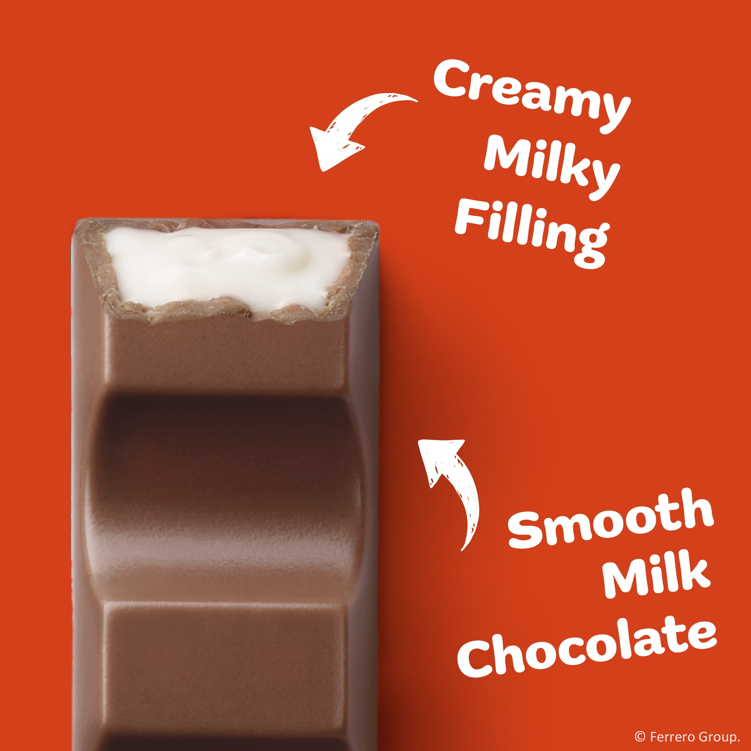 Kinder Chocolate Milk Chocolate Bars with Creamy Milky Filling, 4 Individually Wrapped Bars per Pack, 1.8 oz