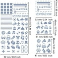 thumbnail image 6 of Metal Planner Stencils 3.98x6.97inch Matte Banners Lines Symbol Number Dot Journal Templates Reusable Journal Stencils for Diary Scrapbook Planning Drawing Habit, 6 of 9