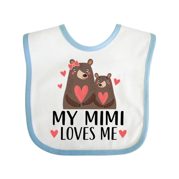 Inktastic My Mimi Loves Me Bear Boys or Girls Baby Bib