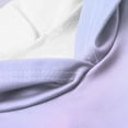 thumbnail image 5 of OYXSER Kids Girls Ombre Print Hooded Sweatshirt Long Sleeve Pullover Top with Front Pocket Casual Outdoor Wear, Sky Blue 6-7Y, 5 of 6