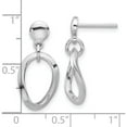 thumbnail image 4 of Sterling Silver Rhodium-Plated Polished Oval Link Dangle Earrings (Width 11) (Length 23.75) - Jbsp, 4 of 5