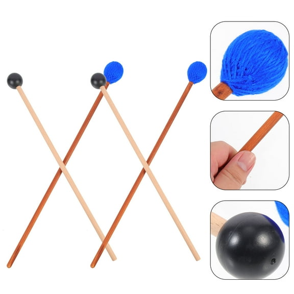 YUYUETIME Percussion Mallet Mallets Yarn Black 2 Pairs