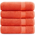 thumbnail image 1 of Juego de toallas de baño LANE LINEN Tiger Lily, 100% algodón, paquete de 4, 1 of 9
