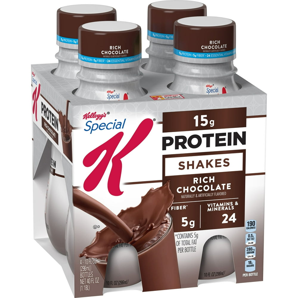 (3 Pack) Kellogg's Special K Protein Shake, Rich Chocolate, 15g Protein
