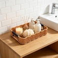 thumbnail image 4 of Yonrjhukm Wicker Serving Tray with Handles, Decorative Imitation Woven Storage Basket for Kitchen, Dining, and Living Room, Multi-Purpose Functional Tray for Fruits and Snacks, 4 of 6