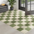 thumbnail image 2 of Washable Checke Rug x Low Pile Area Rug for Living Room Bedroom Nursery Modern Neutral Farmhouse Checkerboard Carpet Pet Kid Friendly, 2 of 3